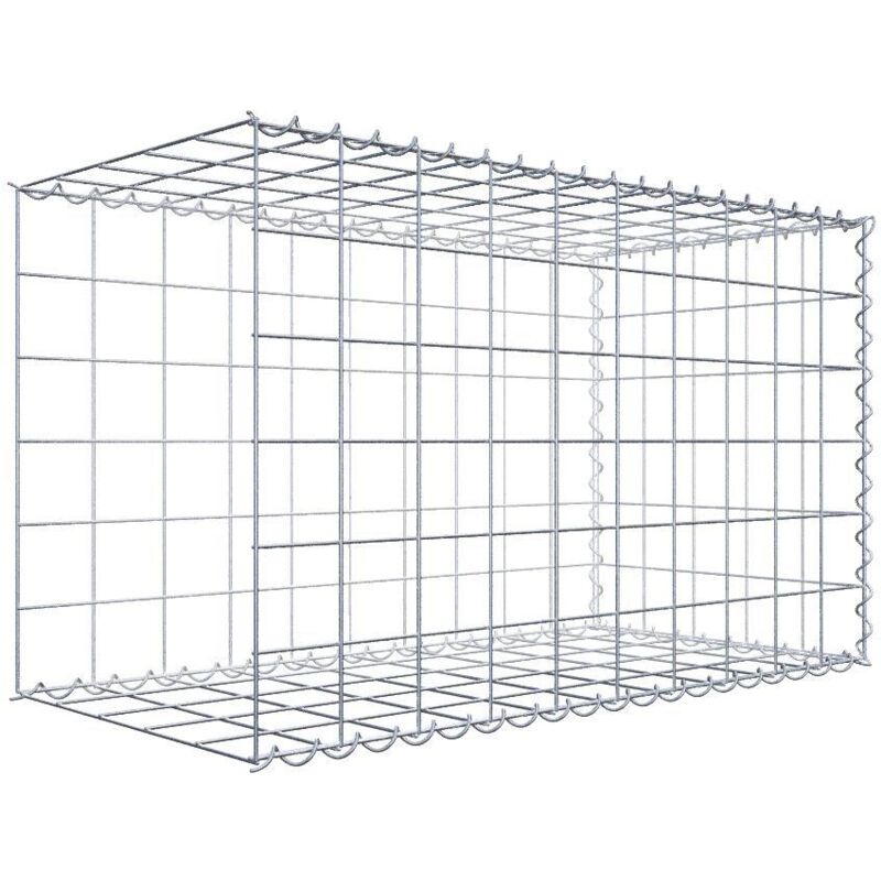 Gabiondeco - Gabion - Element de prolongation en longueur 100 cm x 60 cm x 50 cm (l x h x p). maille 10 x 10 cm. Spirale. Avert.: il manque une