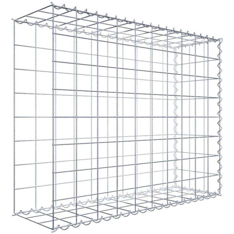 Gabiondeco - Gabion - Element de prolongation en longueur 100 cm x 80 cm x 30 cm (l x h x p). maille 10 x 10 cm. Spirale. Avert.: il manque une