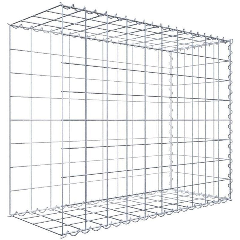 Gabiondeco - Gabion - Element de prolongation en longueur 100 cm x 80 cm x 40 cm (l x h x p). maille 10 x 10 cm. Spirale. Avert.: il manque une