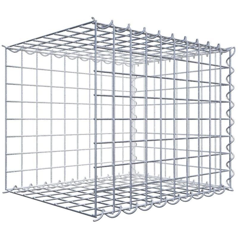 Gabiondeco - Gabion - Element de prolongation en longueur 50 cm x 40 cm x 40 cm (l x h x p). maille 5 x 5 cm. Spirale. Avert.: il manque une grille