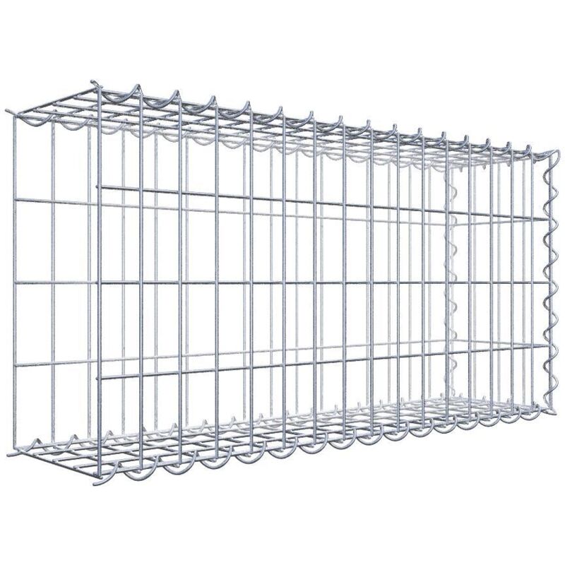 Gabiondeco - Gabion - Element de prolongation en longueur 80 cm x 40 cm x 20 cm (l x h x p). maille 5 x 10 cm. Spirale. Avert.: il manque une grille