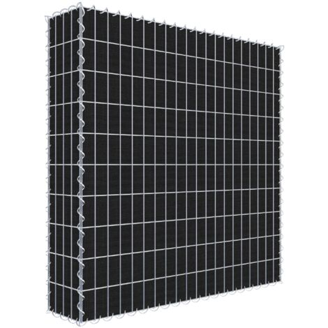 Gabiondeco - Gabion a végétaliser avec toile non-tissée 100 cm x 100 cm x 20 cm (L x H x P). maille 5 cm x 10 cm. spirale - Made in Germany