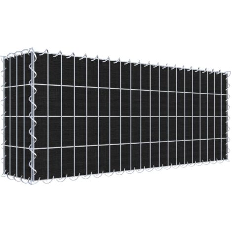 Gabiondeco - Gabion a végétaliser avec toile non-tissée 100 cm x 40 cm x 20 cm (L x H x P). maille 5 cm x 10 cm. spirale - Made in Germany