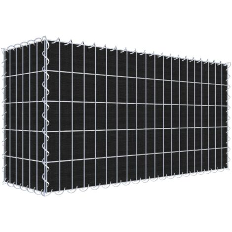 Gabiondeco - Gabion a végétaliser avec toile non-tissée 100 cm x 50 cm x 30 cm (L x H x P). maille 5 cm x 10 cm. spirale - Made in Germany