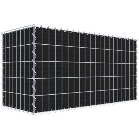 Gabiondeco - Gabion a végétaliser avec toile non-tissée 100 cm x 50 cm x 40 cm (L x H x P). maille 5 cm x 10 cm. spirale - Made in Germany
