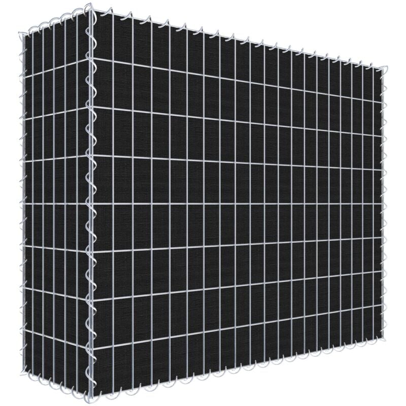 Gabiondeco - Gabion a végétaliser avec toile non-tissée 100 cm x 80 cm x 30 cm (l x h x p). maille 5 cm x 10 cm. spirale - Made in Germany