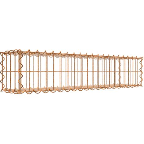 Gabiondeco - Gabion aspect rouille 100 cm x 20 cm x 20 cm (L x H x P). taille des mailles 5 x 10 cm. formation de rouille naturelle en cours - Made in Germany