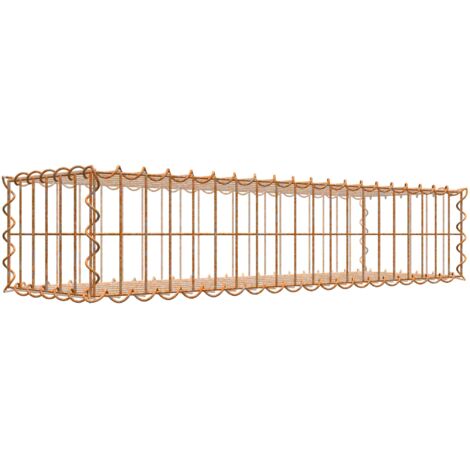 Gabiondeco - Gabion aspect rouille 100 cm x 20 cm x 30 cm (L x H x P). taille des mailles 5 x 10 cm. formation de rouille naturelle en cours - Made in Germany