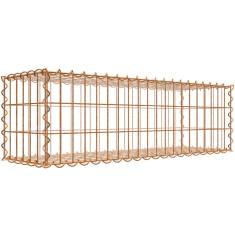Gabiondeco - Gabion aspect rouille 100 cm x 30 cm x 30 cm (L x H x P). taille des mailles 5 x 10 cm. formation de rouille naturelle en cours - Made in Germany