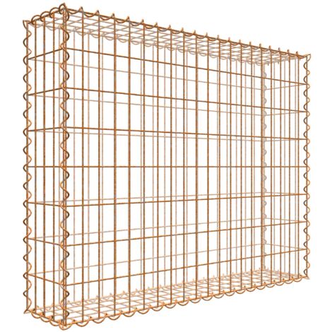 Gabiondeco - Gabion aspect rouille 100 cm x 80 cm x 20 cm (L x H x P). taille des mailles 5 x 10 cm. formation de rouille naturelle en cours - Made in Germany