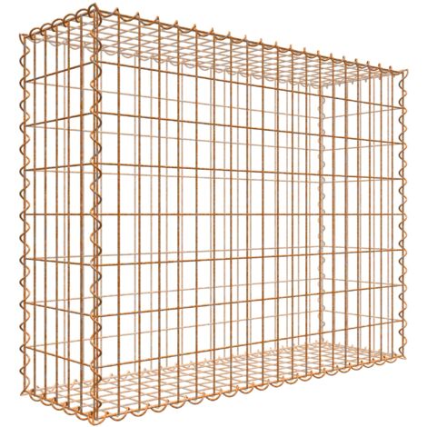 Gabiondeco - Gabion aspect rouille 100 cm x 80 cm x 30 cm (L x H x P). taille des mailles 5 x 10 cm. formation de rouille naturelle en cours - Made in Germany