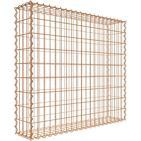 Gabiondeco - Gabion aspect rouille 100 cm x 90 cm x 20 cm (L x H x P). taille des mailles 5 x 10 cm. formation de rouille naturelle en cours - Made in Germany