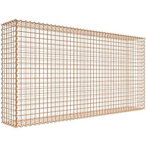Gabiondeco - Gabion aspect rouille 200 cm x 100 cm x 30 cm (L x H x P). taille des mailles 5 x 5 cm. formation de rouille naturelle en cours - Made in Germany