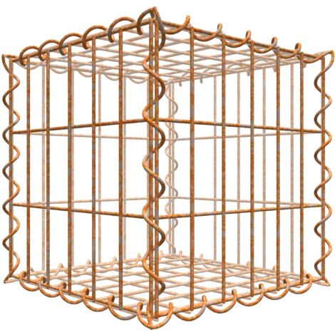 Gabiondeco - Gabion aspect rouille 30 cm x 30 cm x 30 cm (L x H x P). taille des mailles 5 x 10 cm. formation de rouille naturelle en cours - Made in Germany