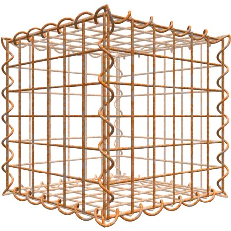 Gabiondeco - Gabion aspect rouille 30 cm x 30 cm x 30 cm (L x H x P). taille des mailles 5 x 5 cm. formation de rouille naturelle en cours - Made in Germany