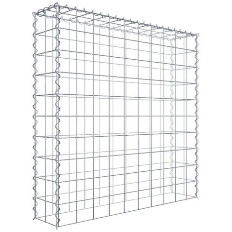 Gabiondeco - Gabion - Element de prolongation en hauteur 100 cm x 100 cm x 20 cm (L x H x P). maille 10 x 10 cm. Spirale. Attention : il manque une grille - Made in G...