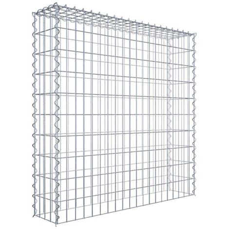 Gabiondeco - Gabion - Element de prolongation en hauteur 100 cm x 100 cm x 20 cm (L x H x P). maille 5 x 10 cm. Spirale. Attention : il manque une grille - Made in Ge...