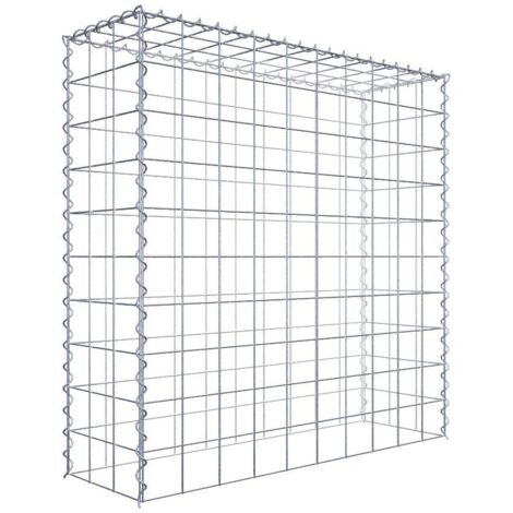 Gabiondeco - Gabion - Element de prolongation en hauteur 100 cm x 100 cm x 30 cm (L x H x P). maille 10 x 10 cm. Spirale. Attention : il manque une grille - Made in G...