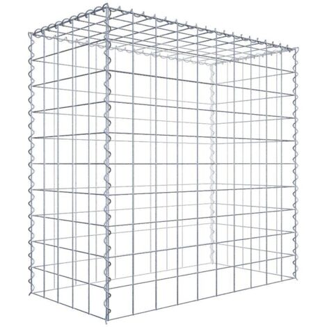 Gabiondeco - Gabion - Element de prolongation en hauteur 100 cm x 100 cm x 50 cm (L x H x P). maille 10 x 10 cm. Spirale. Attention : il manque une grille - Made in G...