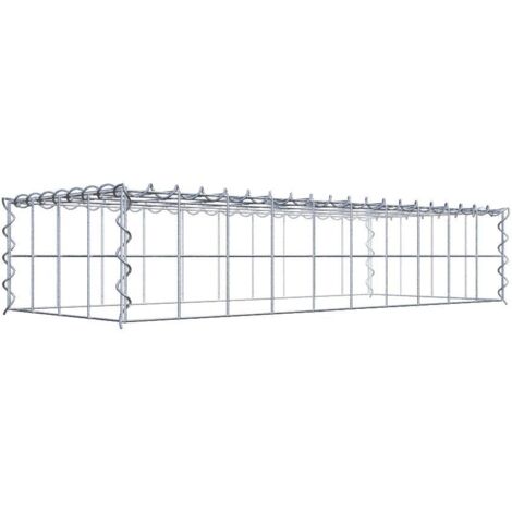 Gabiondeco - Gabion - Element de prolongation en hauteur 100 cm x 20 cm x 40 cm (L x H x P). maille 10 x 10 cm. Spirale. Attention : il manque une grille - Made in Ge...