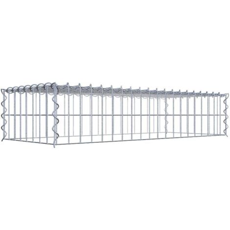 Gabiondeco - Gabion - Element de prolongation en hauteur 100 cm x 20 cm x 40 cm (L x H x P). maille 5 x 10 cm. Spirale. Attention : il manque une grille - Made in Ger...
