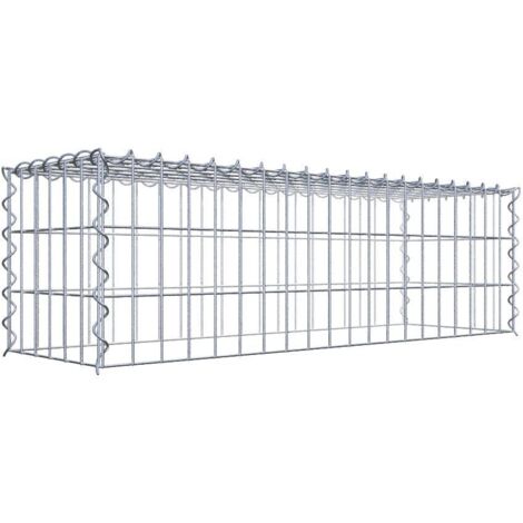 Gabiondeco - Gabion - Element de prolongation en hauteur 100 cm x 30 cm x 30 cm (L x H x P). maille 5 x 10 cm. Spirale. Attention : il manque une grille - Made in Ger...
