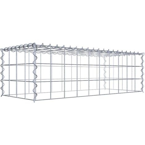 Gabiondeco - Gabion - Element de prolongation en hauteur 100 cm x 30 cm x 40 cm (L x H x P). maille 10 x 10 cm. Spirale. Attention : il manque une grille - Made in Ge...