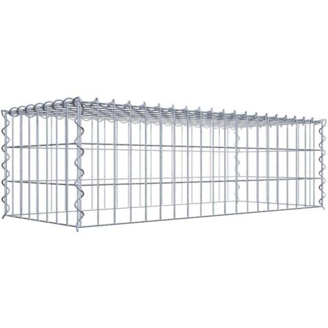 Gabiondeco - Gabion - Element de prolongation en hauteur 100 cm x 30 cm x 40 cm (L x H x P). maille 5 x 10 cm. Spirale. Attention : il manque une grille - Made in Ger...