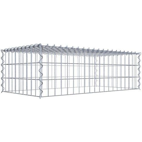 Gabiondeco - Gabion - Element de prolongation en hauteur 100 cm x 30 cm x 50 cm (L x H x P). maille 5 x 10 cm. Spirale. Attention : il manque une grille - Made in Ger...