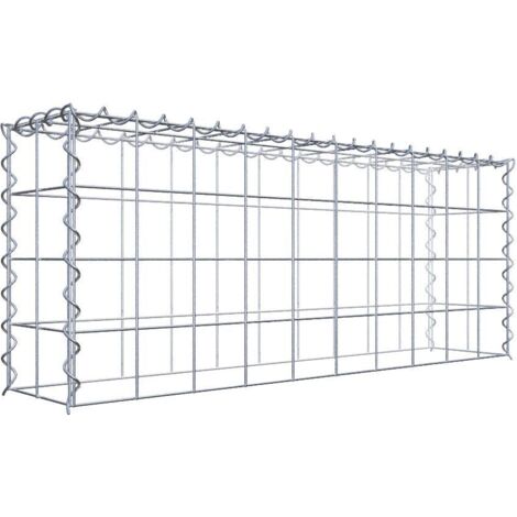 Gabiondeco - Gabion - Element de prolongation en hauteur 100 cm x 40 cm x 20 cm (L x H x P). maille 10 x 10 cm. Spirale. Attention : il manque une grille - Made in Ge...