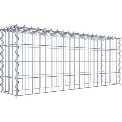 Gabiondeco - Gabion - Element de prolongation en hauteur 100 cm x 40 cm x 20 cm (L x H x P). maille 5 x 10 cm. Spirale. Attention : il manque une grille - Made in Ger...