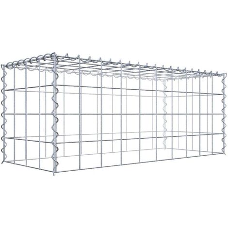 Gabiondeco - Gabion - Element de prolongation en hauteur 100 cm x 40 cm x 40 cm (L x H x P). maille 10 x 10 cm. Spirale. Attention : il manque une grille - Made in Ge...