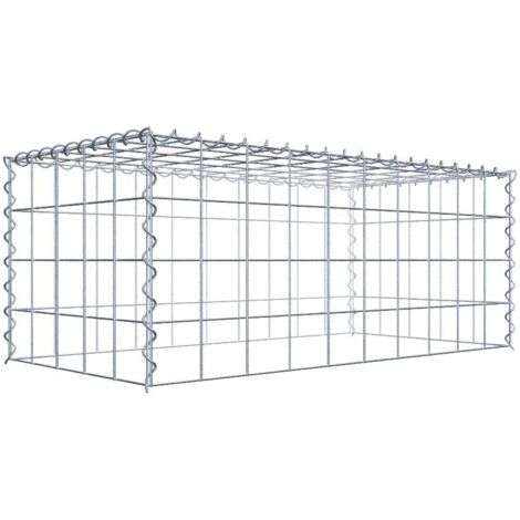 Gabiondeco - Gabion - Element de prolongation en hauteur 100 cm x 40 cm x 50 cm (L x H x P). maille 10 x 10 cm. Spirale. Attention : il manque une grille - Made in Ge...