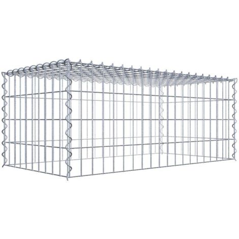 Gabiondeco - Gabion - Element de prolongation en hauteur 100 cm x 40 cm x 50 cm (L x H x P). maille 5 x 10 cm. Spirale. Attention : il manque une grille - Made in Ger...