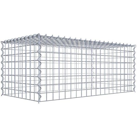 Gabiondeco - Gabion - Element de prolongation en hauteur 100 cm x 40 cm x 50 cm (L x H x P). maille 5 x 5 cm. Spirale. Attention : il manque une grille - Made in Germany