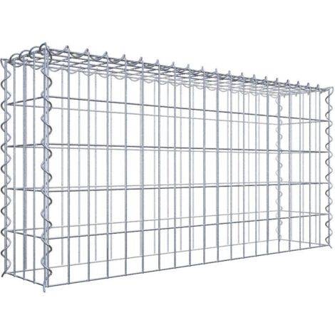 Gabiondeco - Gabion - Element de prolongation en hauteur 100 cm x 50 cm x 20 cm (L x H x P). maille 5 x 10 cm. Spirale. Attention : il manque une grille - Made in Ger...