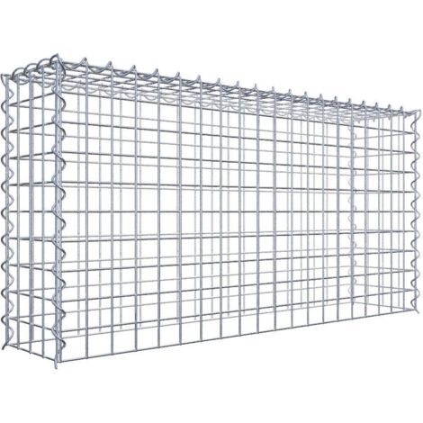 Gabiondeco - Gabion - Element de prolongation en hauteur 100 cm x 50 cm x 20 cm (L x H x P). maille 5 x 5 cm. Spirale. Attention : il manque une grille - Made in Germany