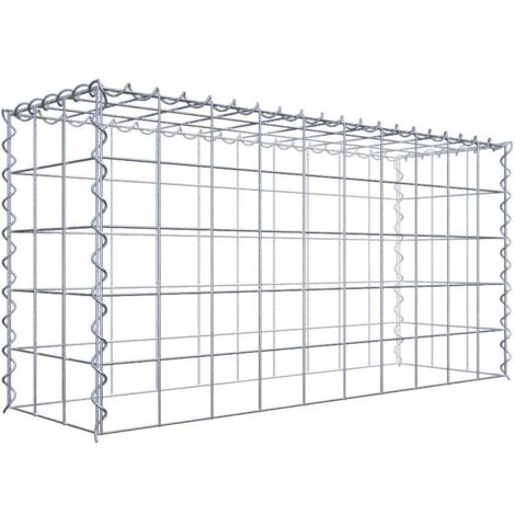 Gabiondeco - Gabion - Element de prolongation en hauteur 100 cm x 50 cm x 30 cm (L x H x P). maille 10 x 10 cm. Spirale. Attention : il manque une grille - Made in Ge...