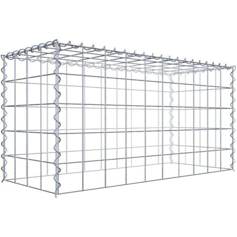 Gabiondeco - Gabion - Element de prolongation en hauteur 100 cm x 50 cm x 40 cm (L x H x P). maille 10 x 10 cm. Spirale. Attention : il manque une grille - Made in Ge...