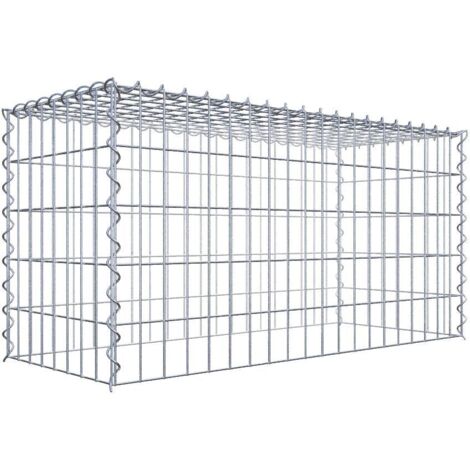 Gabiondeco - Gabion - Element de prolongation en hauteur 100 cm x 50 cm x 40 cm (L x H x P). maille 5 x 10 cm. Spirale. Attention : il manque une grille - Made in Ger...