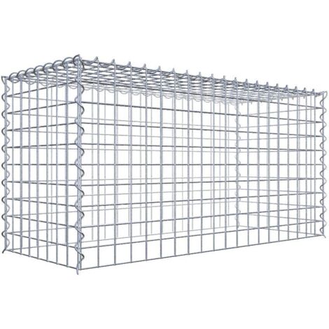 Gabiondeco - Gabion - Element de prolongation en hauteur 100 cm x 50 cm x 40 cm (L x H x P). maille 5 x 5 cm. Spirale. Attention : il manque une grille - Made in Germany