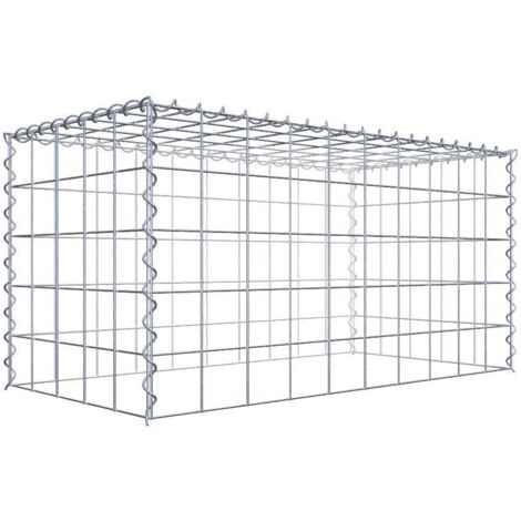 Gabiondeco - Gabion - Element de prolongation en hauteur 100 cm x 50 cm x 50 cm (L x H x P). maille 10 x 10 cm. Spirale. Attention : il manque une grille - Made in Ge...