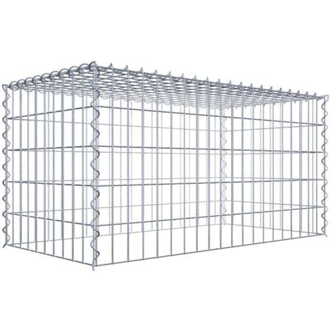 Gabiondeco - Gabion - Element de prolongation en hauteur 100 cm x 50 cm x 50 cm (L x H x P). maille 5 x 10 cm. Spirale. Attention : il manque une grille - Made in Ger...