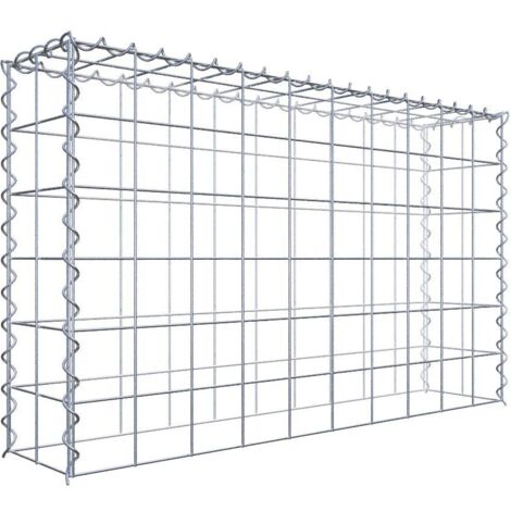 Gabiondeco - Gabion - Element de prolongation en hauteur 100 cm x 60 cm x 20 cm (L x H x P). maille 10 x 10 cm. Spirale. Attention : il manque une grille - Made in Ge...