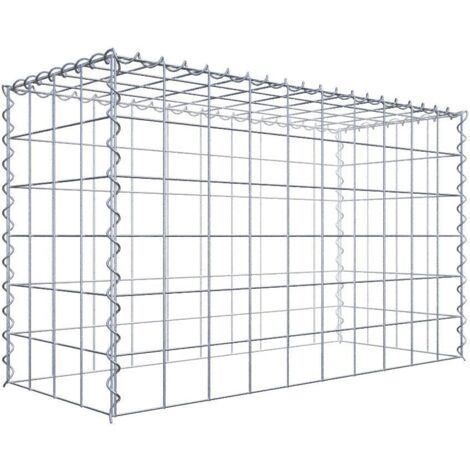 Gabiondeco - Gabion - Element de prolongation en hauteur 100 cm x 60 cm x 40 cm (L x H x P). maille 10 x 10 cm. Spirale. Attention : il manque une grille - Made in Ge...