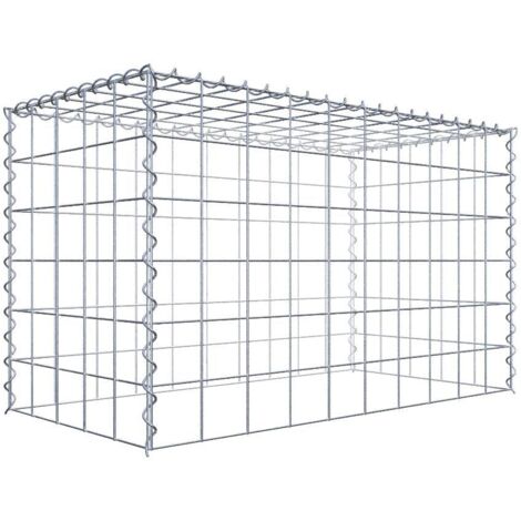 Gabiondeco - Gabion - Element de prolongation en hauteur 100 cm x 60 cm x 50 cm (L x H x P). maille 10 x 10 cm. Spirale. Attention : il manque une grille - Made in Ge...