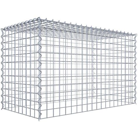 Gabiondeco - Gabion - Element de prolongation en hauteur 100 cm x 60 cm x 50 cm (L x H x P). maille 5 x 5 cm. Spirale. Attention : il manque une grille - Made in Germany