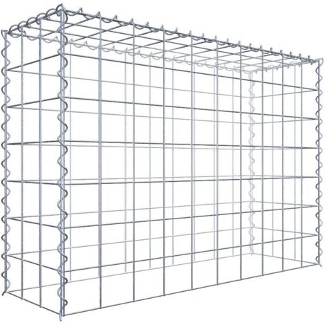 Gabiondeco - Gabion - Element de prolongation en hauteur 100 cm x 70 cm x 30 cm (L x H x P). maille 10 x 10 cm. Spirale. Attention : il manque une grille - Made in Ge...