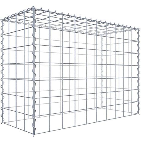 Gabiondeco - Gabion - Element de prolongation en hauteur 100 cm x 70 cm x 40 cm (L x H x P). maille 10 x 10 cm. Spirale. Attention : il manque une grille - Made in Ge...