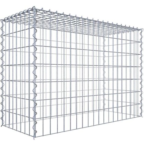 Gabiondeco - Gabion - Element de prolongation en hauteur 100 cm x 70 cm x 40 cm (L x H x P). maille 5 x 10 cm. Spirale. Attention : il manque une grille - Made in Ger...